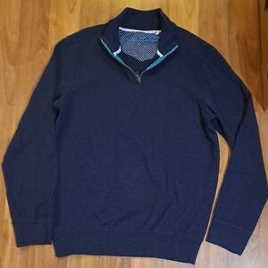 Robert Graham Navy Zip-Up Sweater
